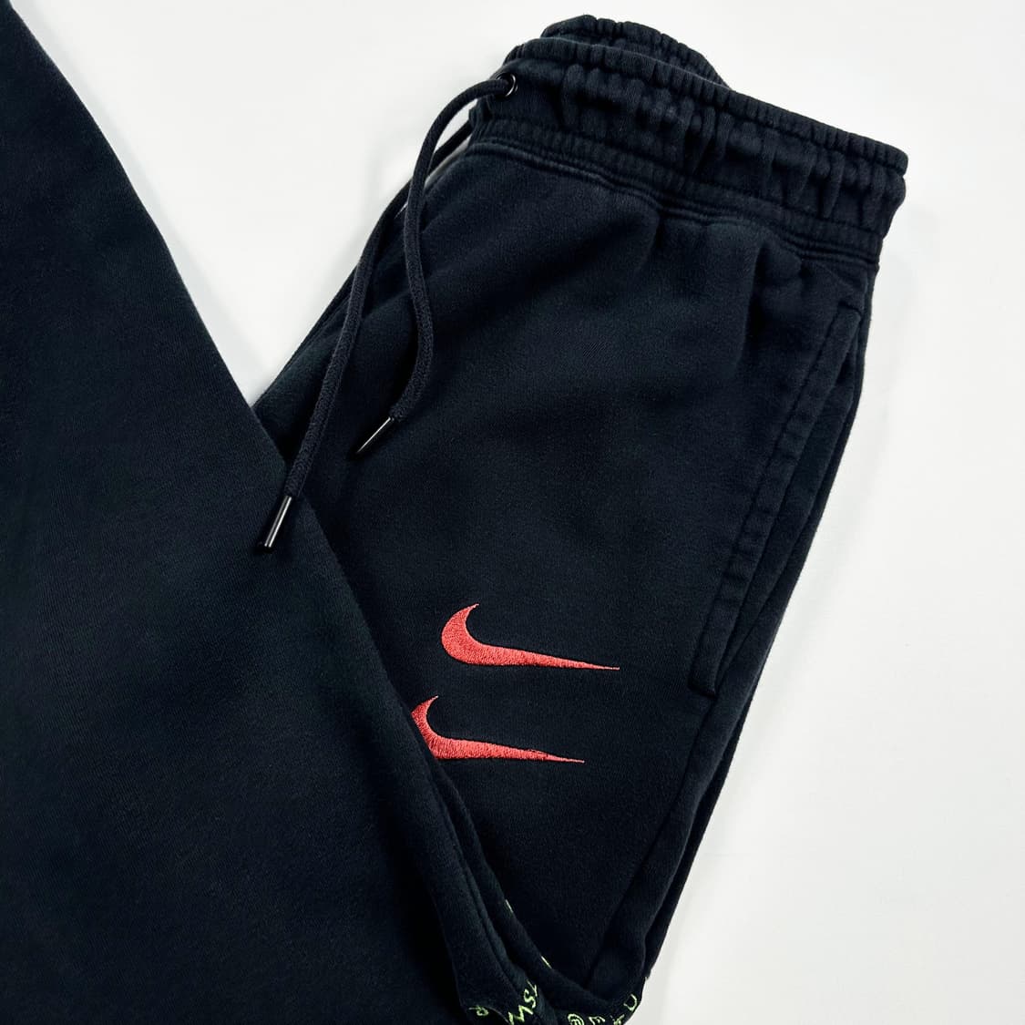 나이키 더블스우시 블랙 코튼 조거팬츠 (M) 상품이미지1