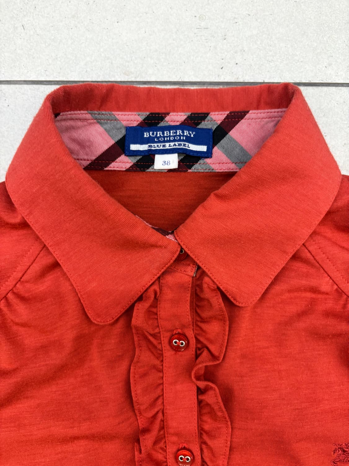 버버리 퍼프슬리브 반팔 셔츠 상품이미지4