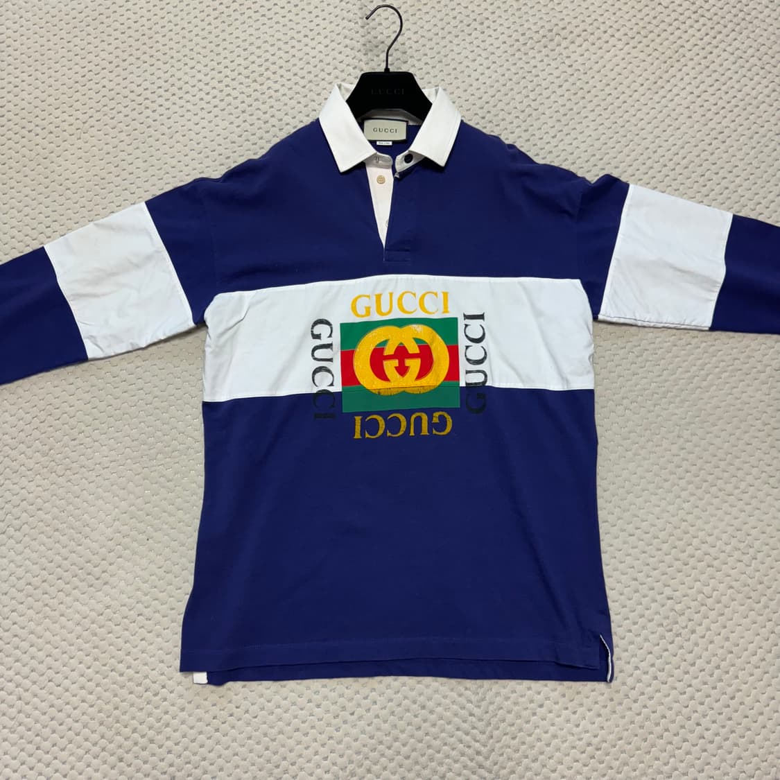 구찌 박스로고 럭비 카라티 L사이즈 상품이미지1