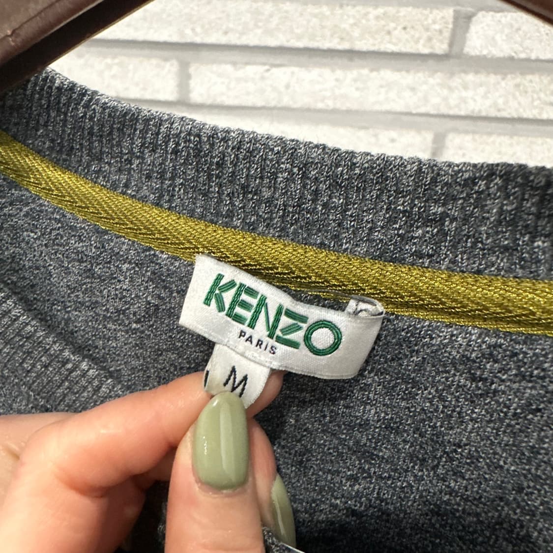 겐조 맨투맨 앞면 그래픽 자수 레터링 로고 디테일 그레이 상품이미지6