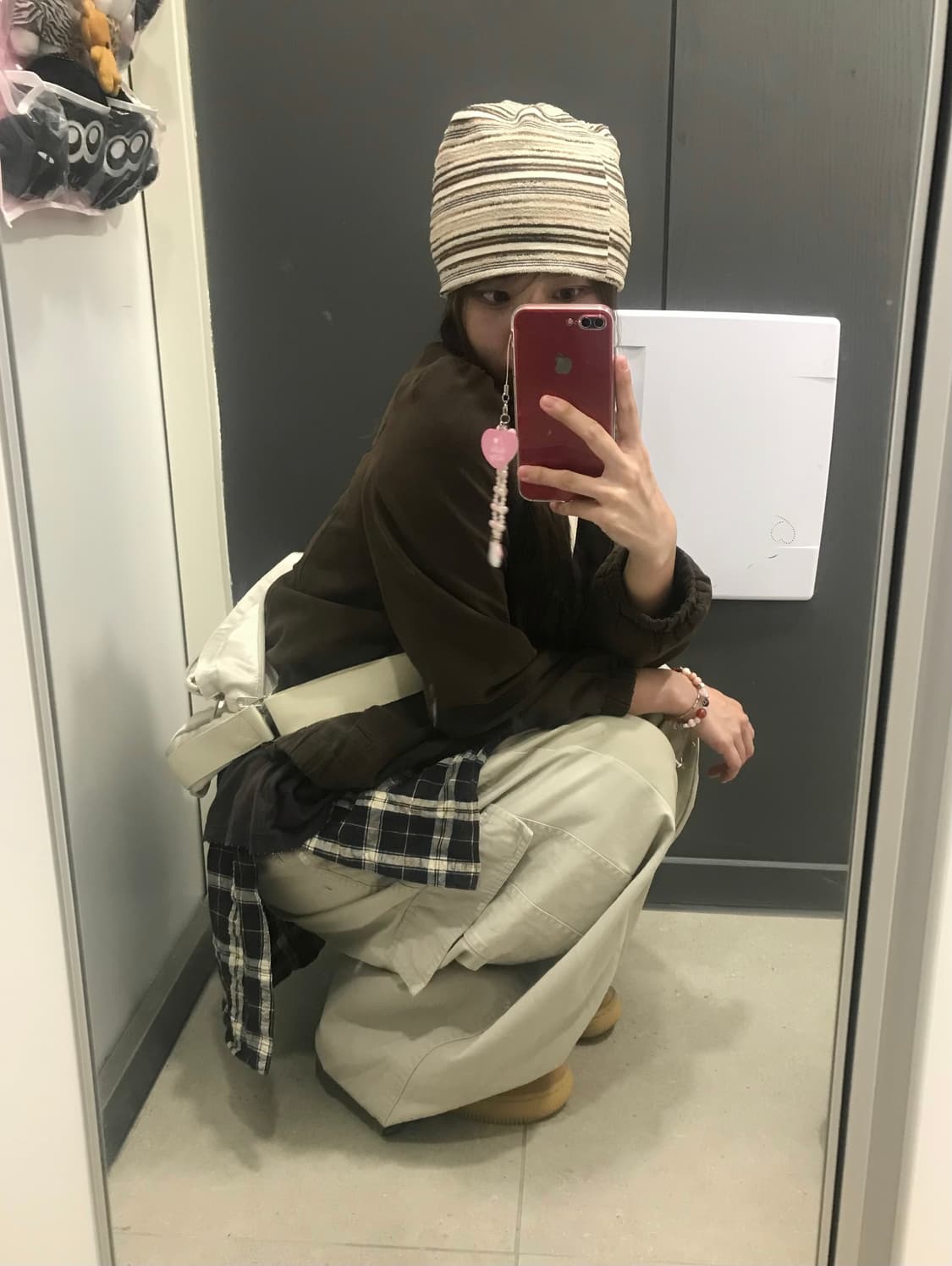 빈티지 브라운 너드 러블리 힙 코디세트 상품이미지3