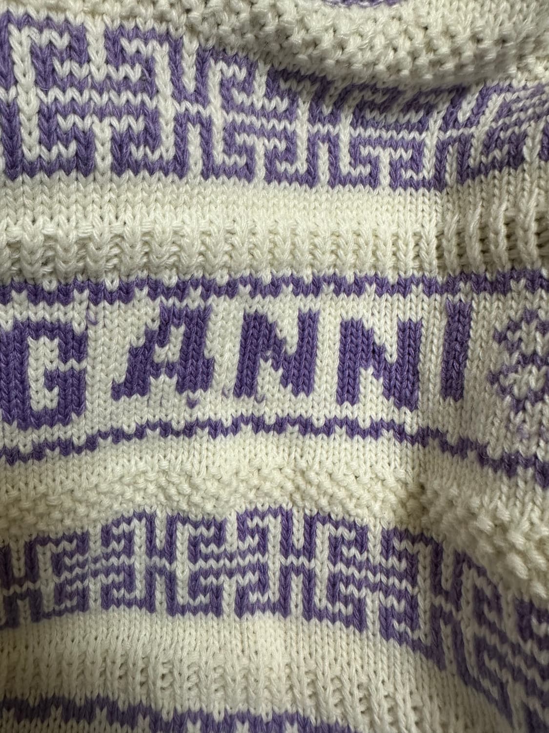 GANNI 가니퍼플 패턴 니트 스웨터 상품이미지7