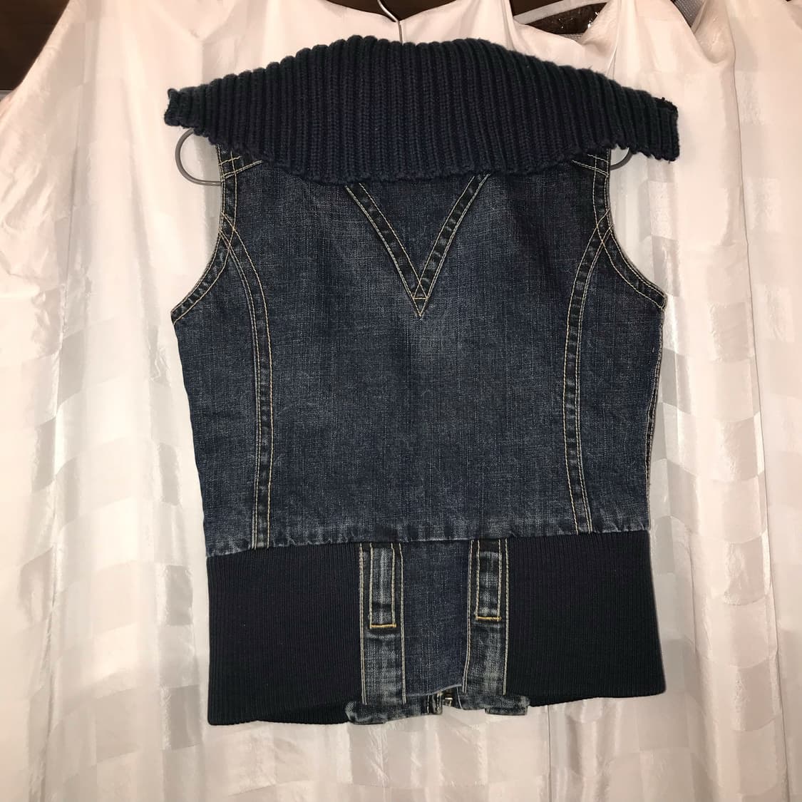 Levi’s 리바이스 갸루 펑크 하이넥 니트 데님 vest 상품이미지6
