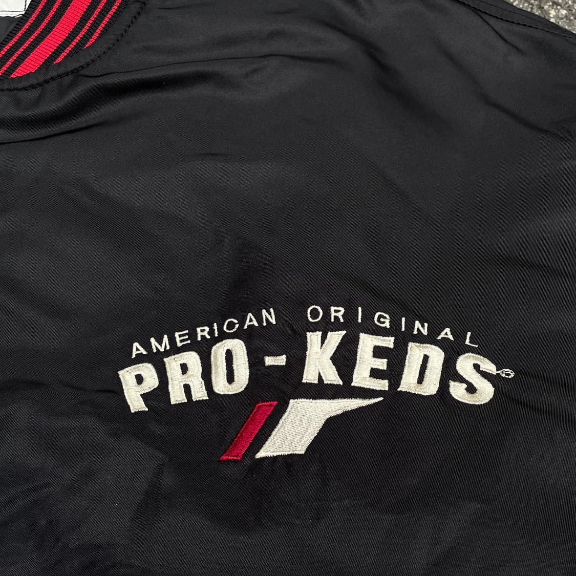 90s PRO-KEDS 프로케즈 재팬 빅로고 봄버 자켓 블루종 마원 3L 상품이미지6