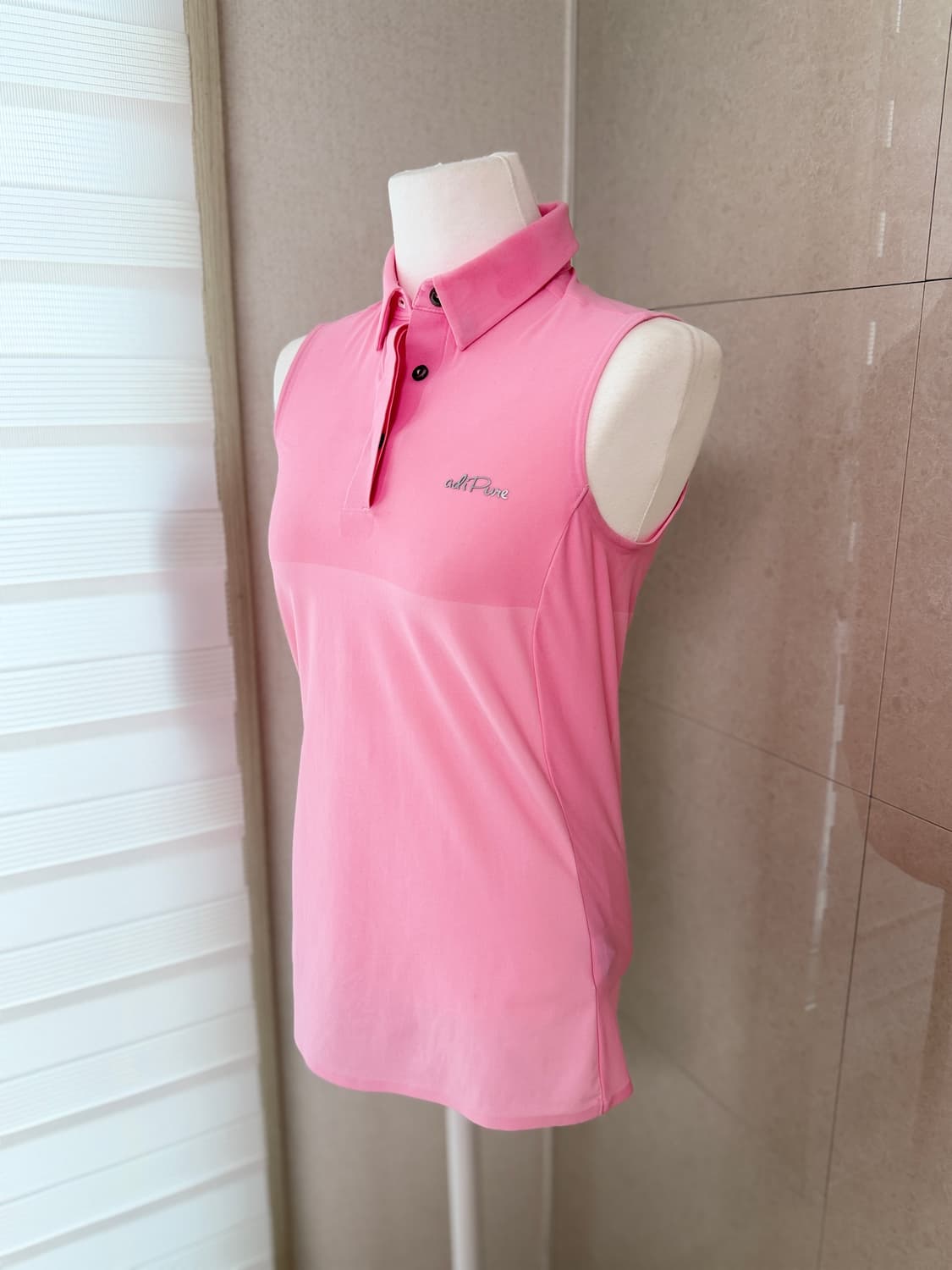아디다스 골프 아디퓨어 핑크 민소매 나시 티셔츠 S 상품이미지6