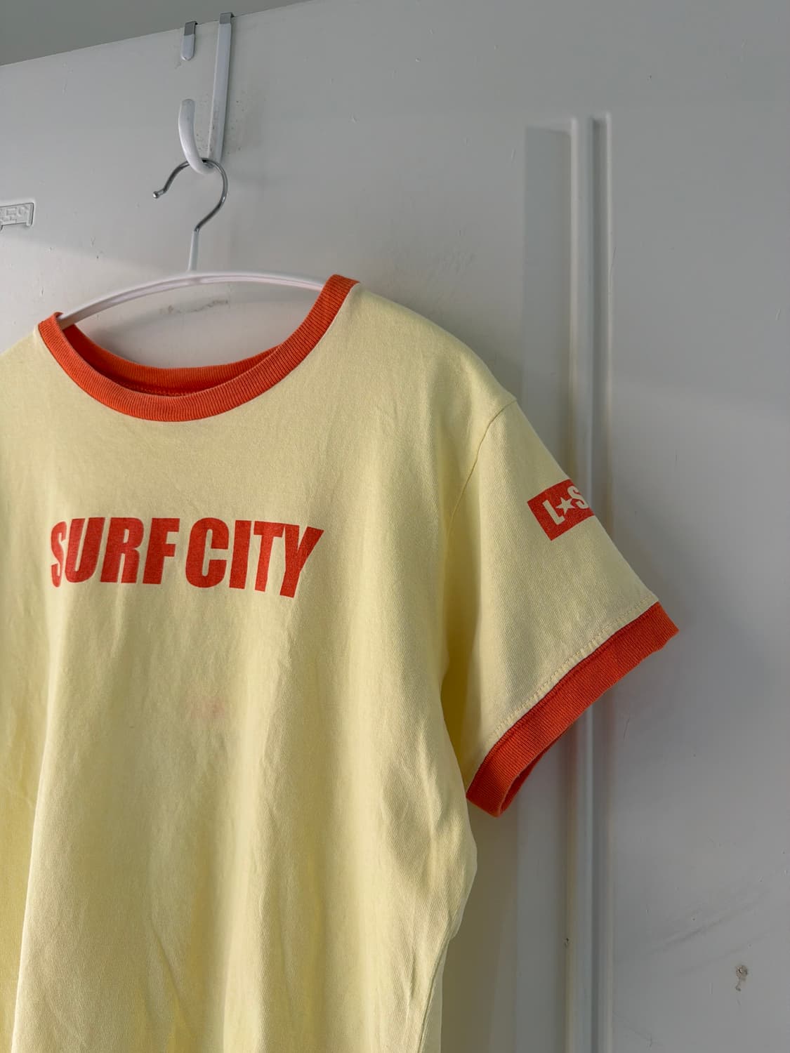 빈티지 surf city 링거 반팔티 상품이미지7
