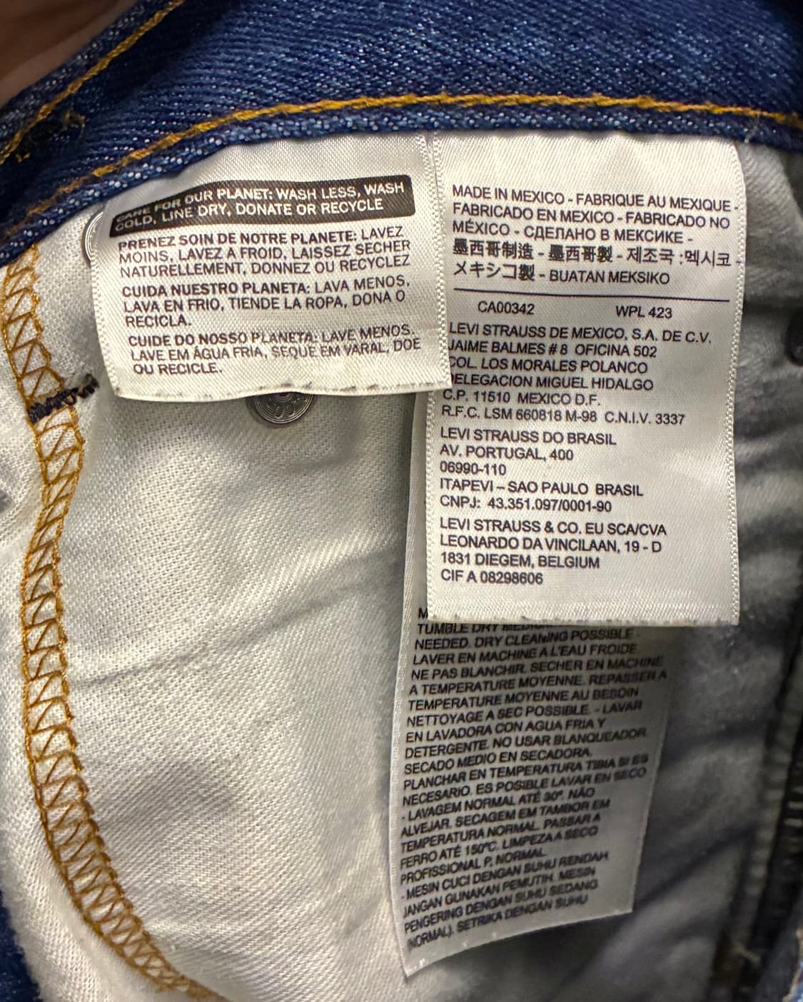 (31~32)Levis 리바이스 517 블랭크탭 플레어 부츠컷 진청 데님 상품이미지8