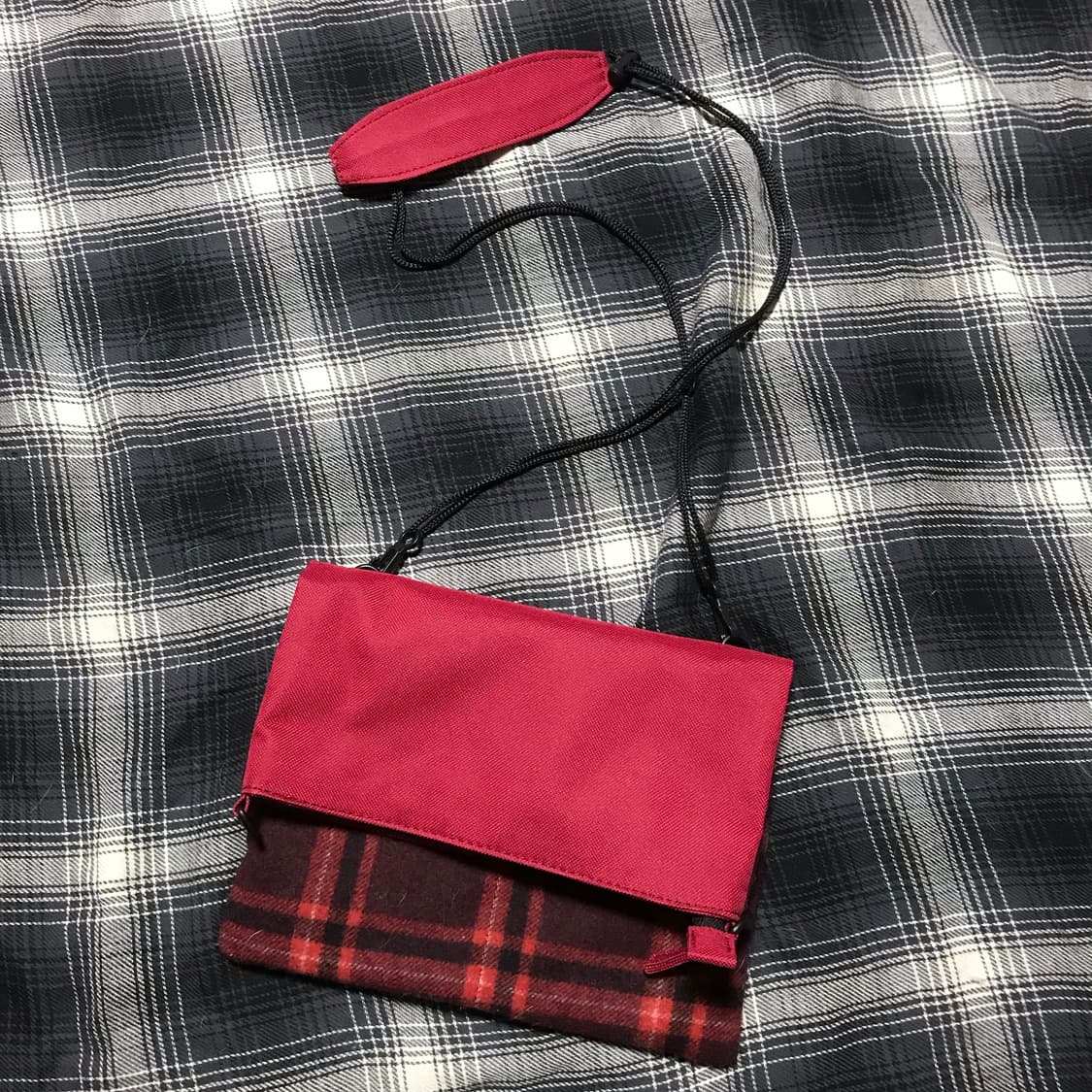 재팬 90s 타탄 체크 2way 미니 크로스백 상품이미지6
