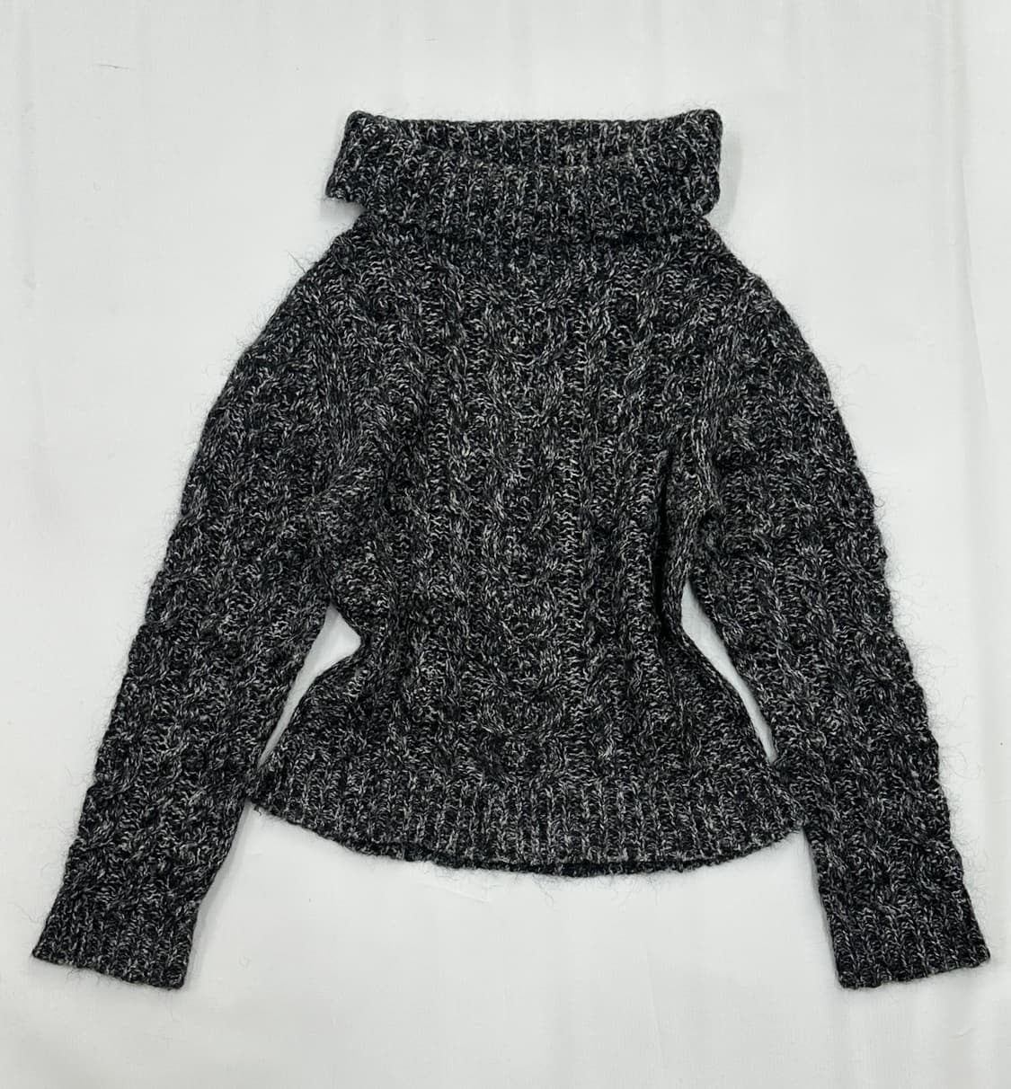 🖤하구미의 그런지 코디세트🖤 에스닉 히피 블랙 베이지 목폴라 롱스커트 상품이미지4