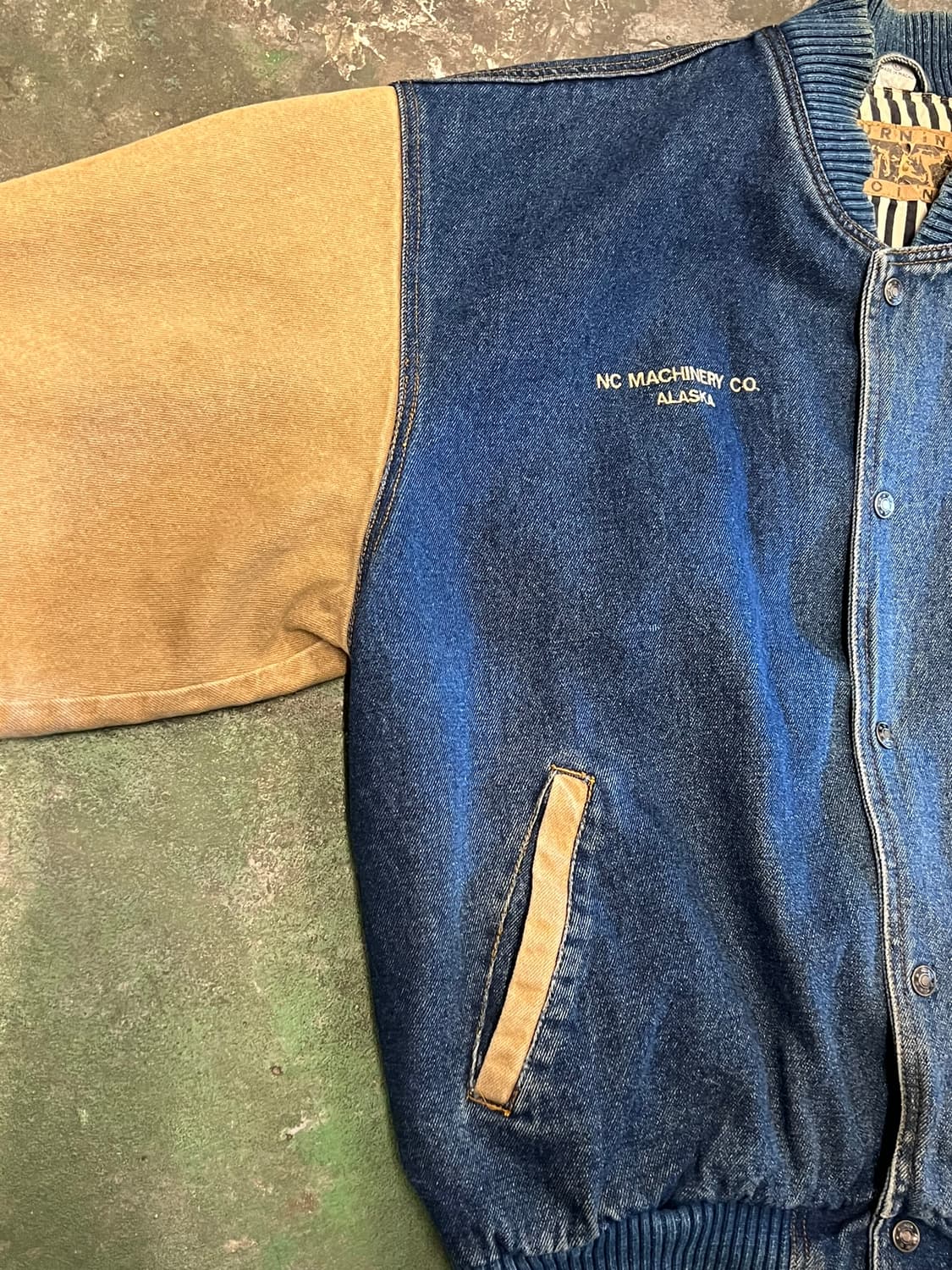 90's [L] 캐터필러 CAT 스타디움 자켓 워크웨어 빈티지 봄버 상품이미지6