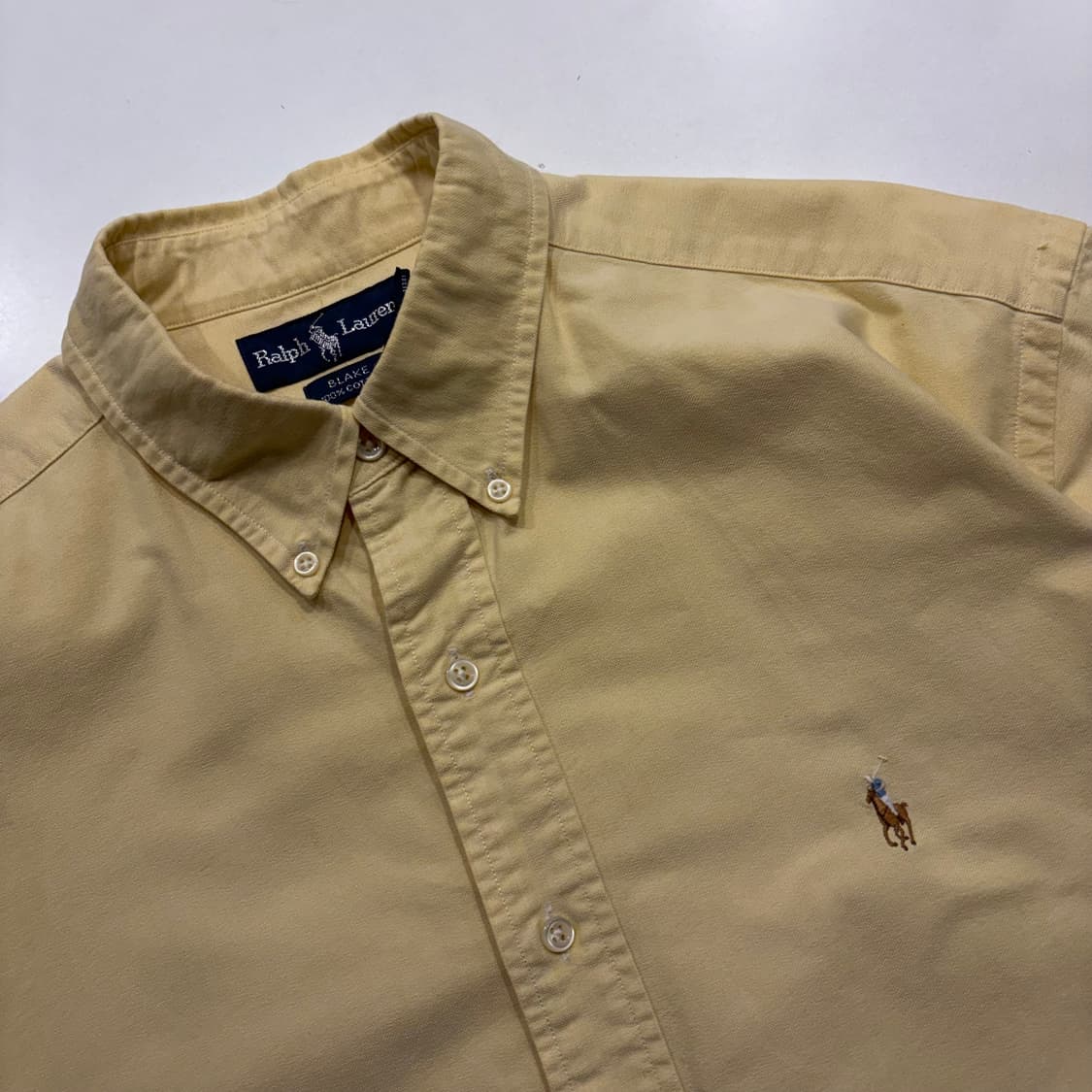 [100] 폴로 랄프로렌 반팔 셔츠 엘로우 코튼 C970 상품이미지3