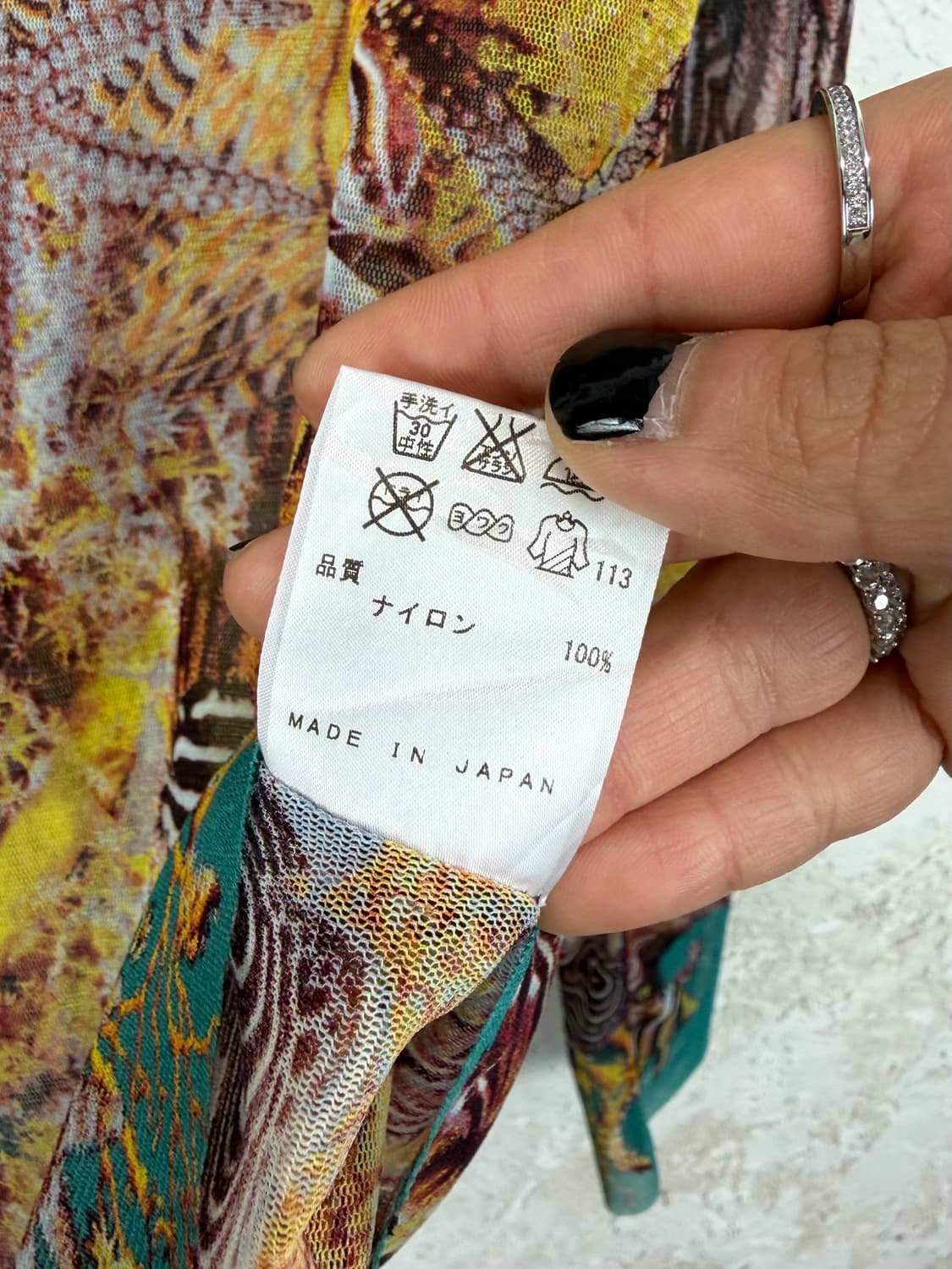 장 폴 고티에 (1990s) 언더워터 풀 프린팅 씨스루 메쉬 탑 상품이미지8