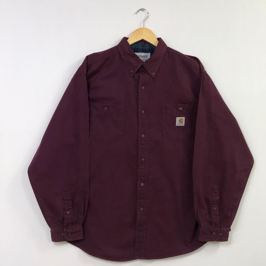 Xxl 칼하트 버건디 워크 셔츠 상품이미지2