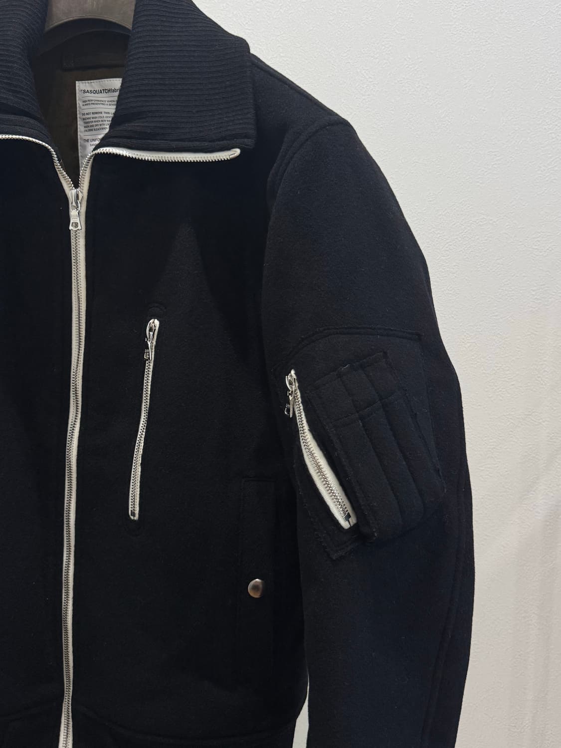사스콰치패브릭스 13aw 울 블렌드 봄버 자켓 상품이미지3