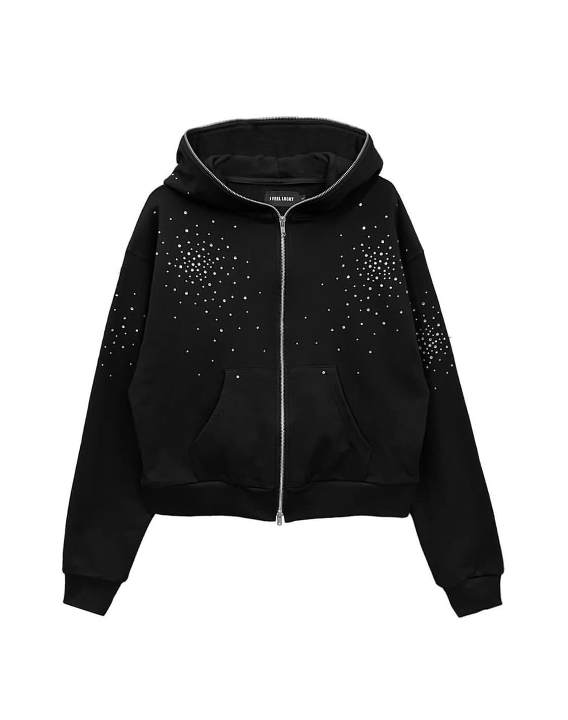 Ifeellucky bling hood zip-up 상품이미지2