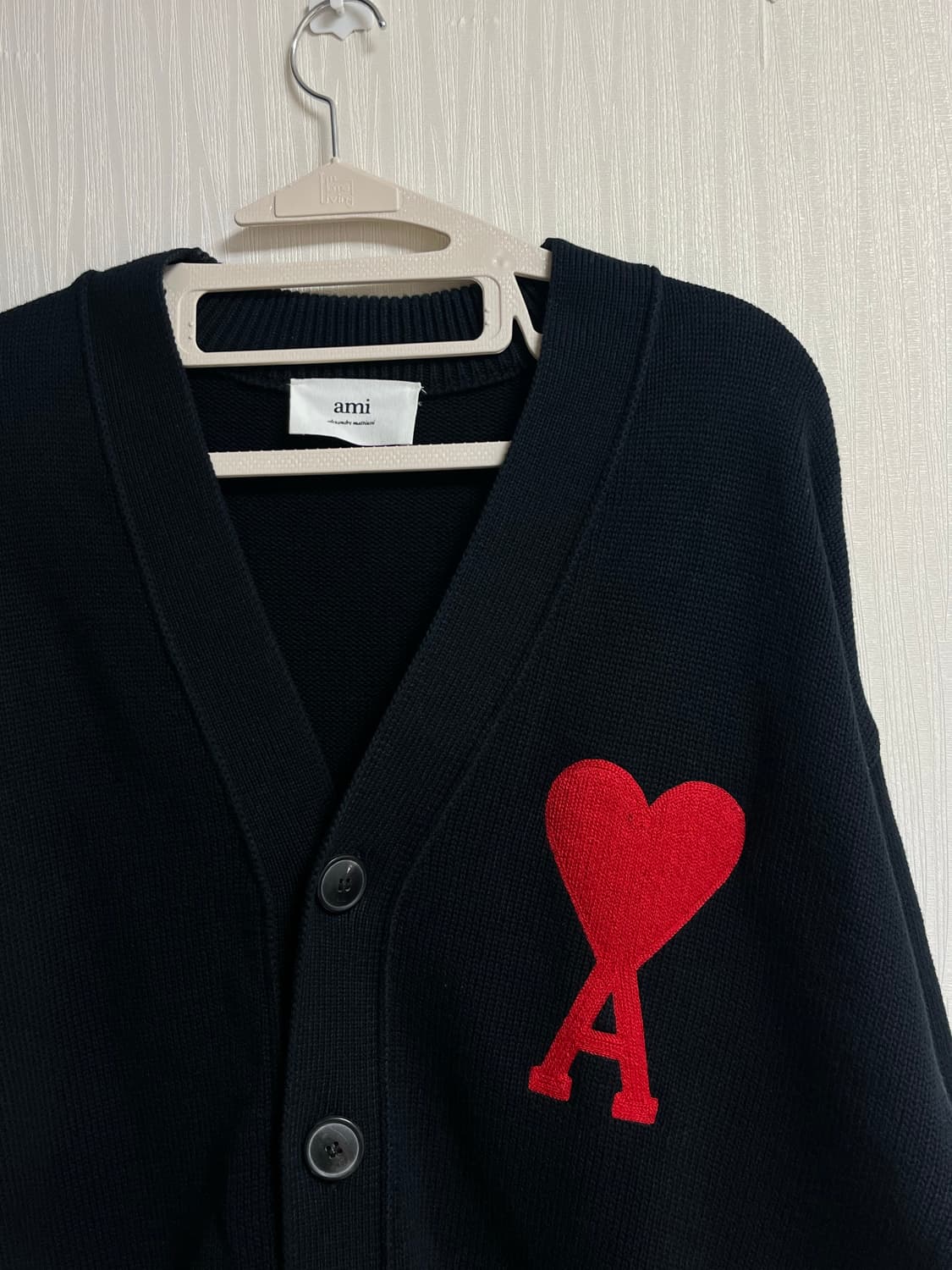 (택동봉) 아미 빅로고 블랙 가디건 상품이미지2
