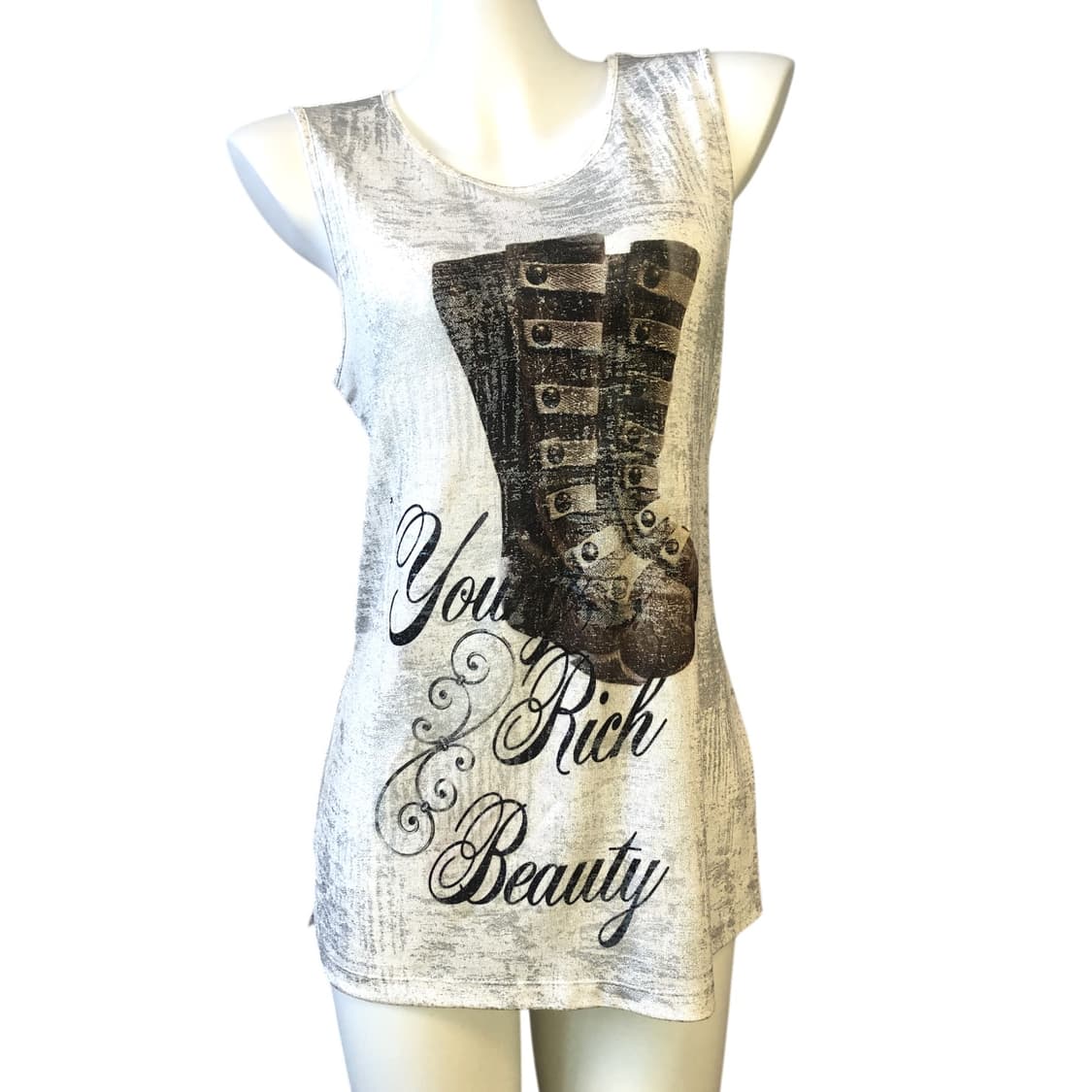metal boots indie sleeveless top 상품이미지1