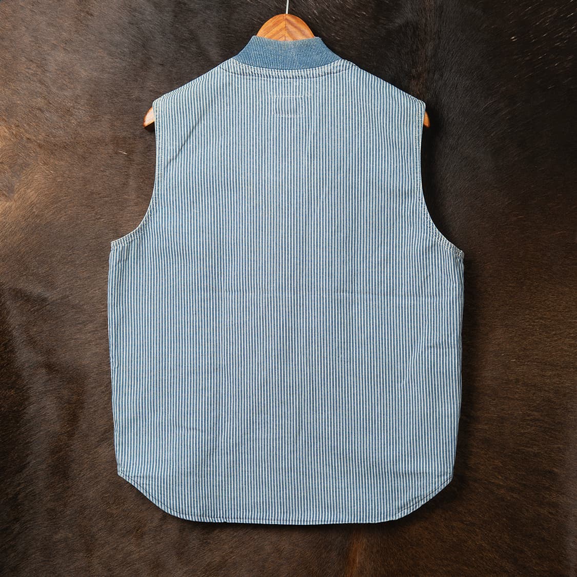 [100] 80s Big Smith 히코리 스트라이프 워크 베스트  상품이미지6