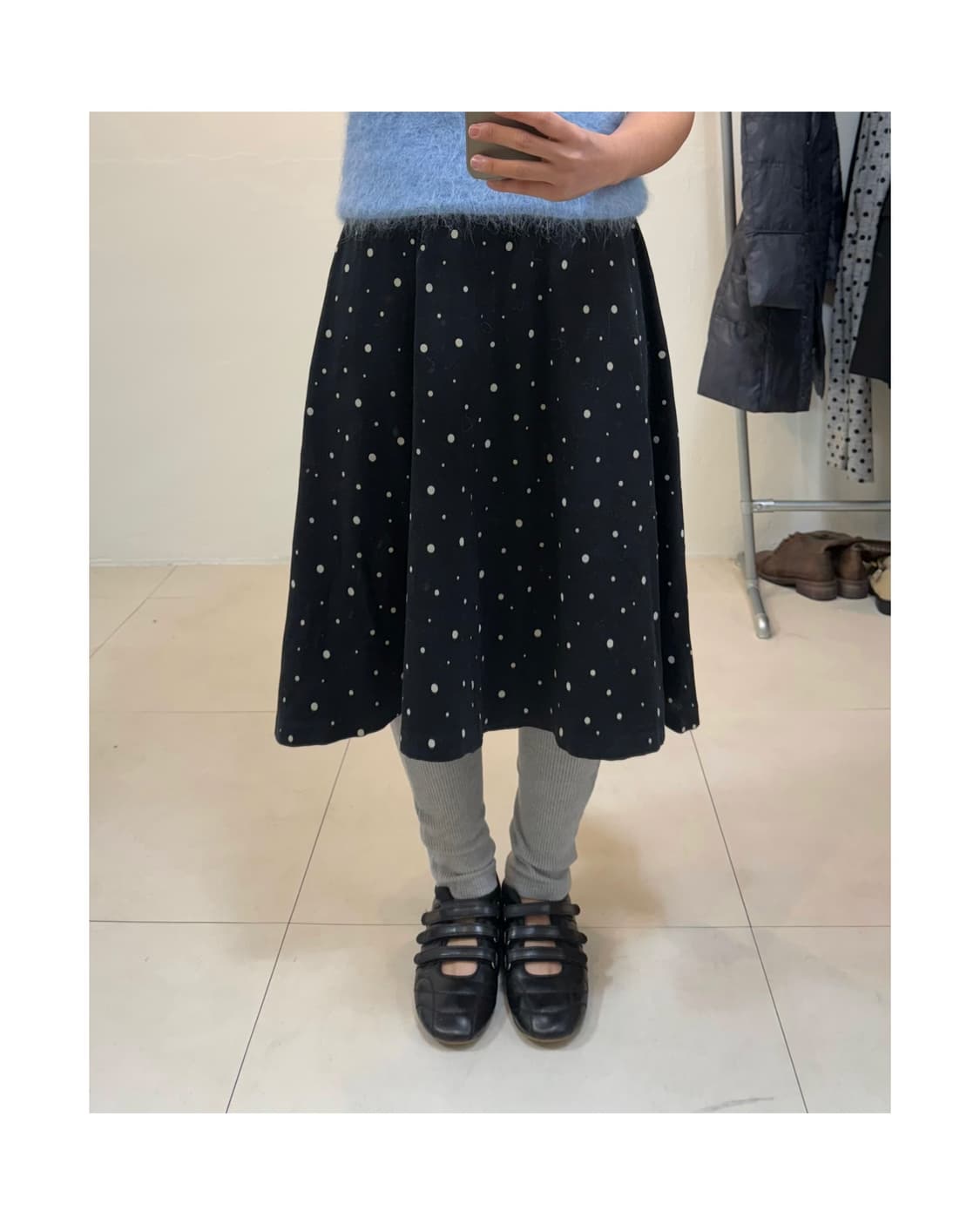 빈티지 도트 스커트 상품이미지1