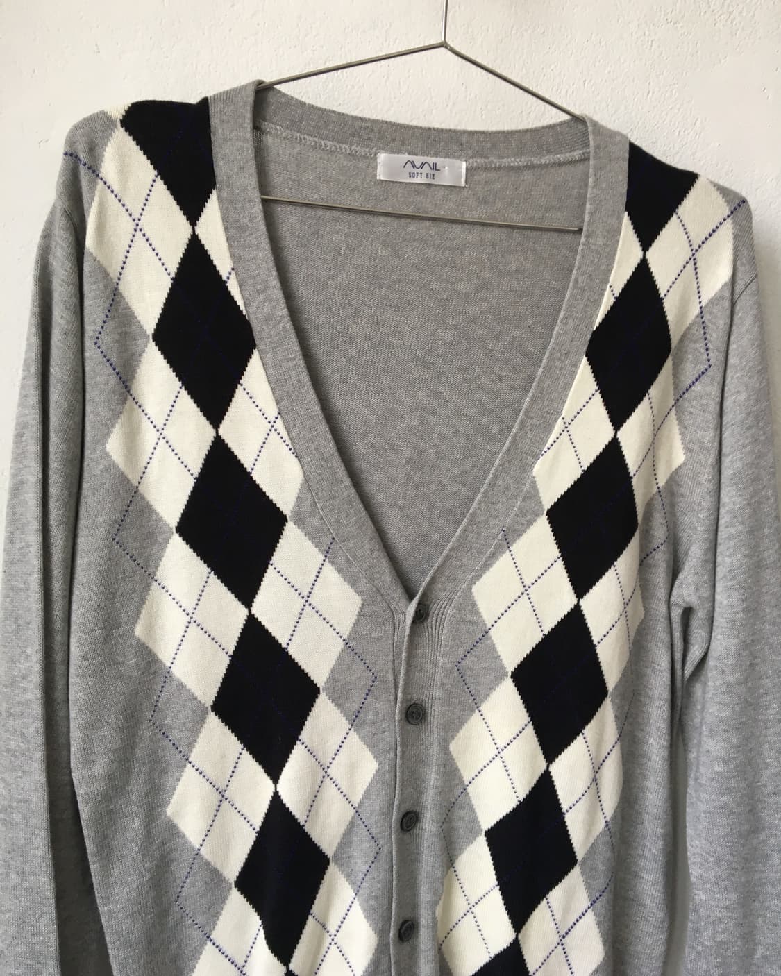 Argyle pattern knit cardigan 상품이미지4