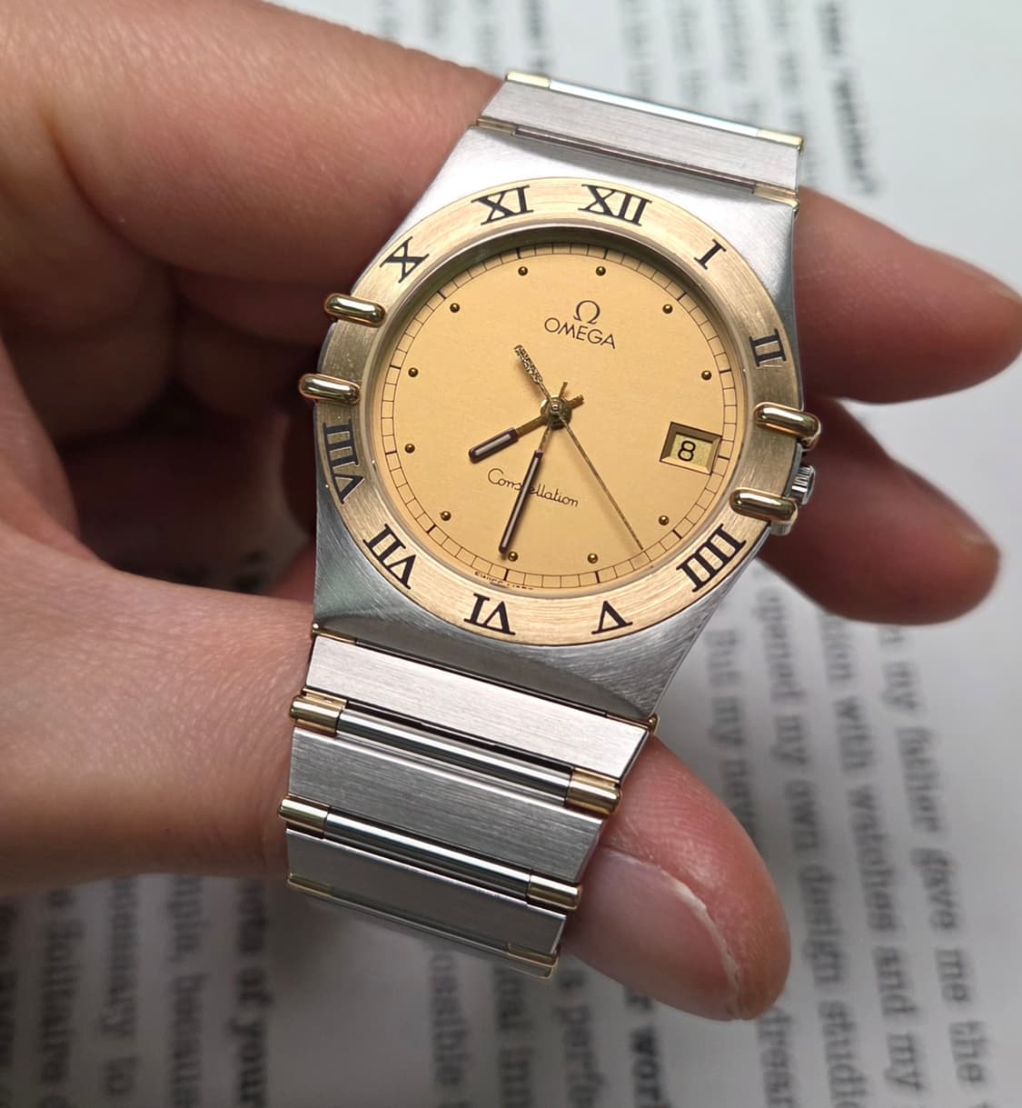 빈티지 오메가 컨스틸레이션 골드콤비 하프바 쿼츠 남성용 브레이슬릿 ver 상품이미지4