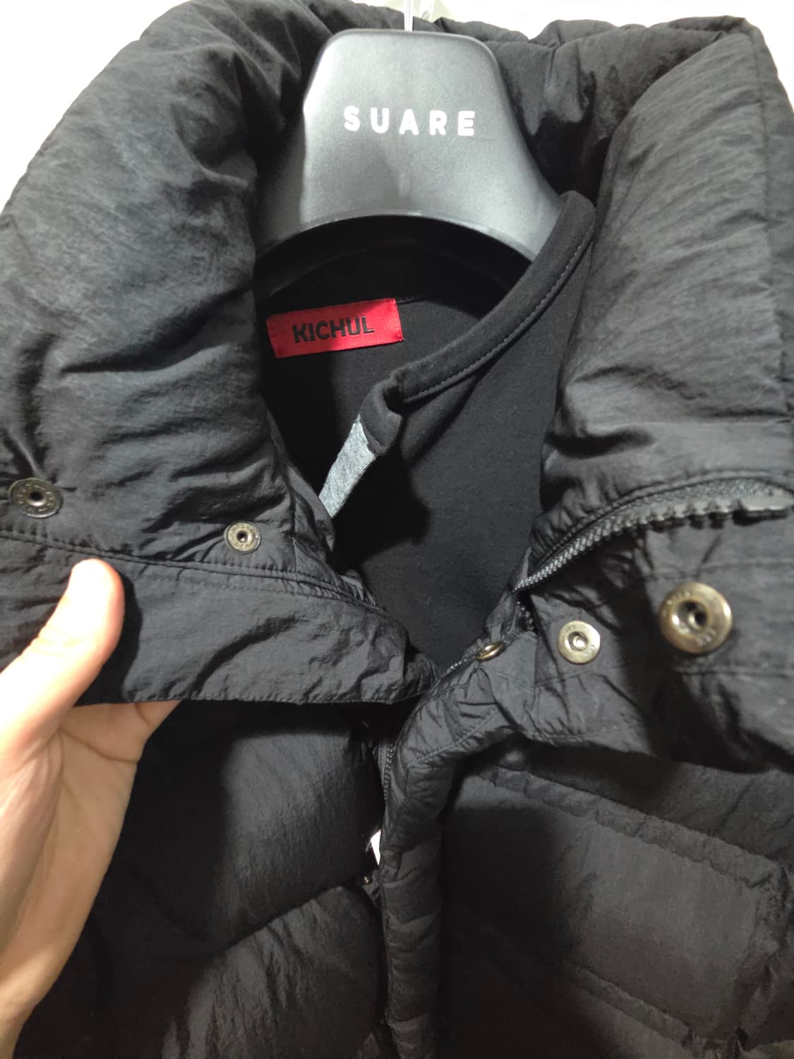 [M]언어펙티드 레이어드 패딩 블랙 상품이미지4