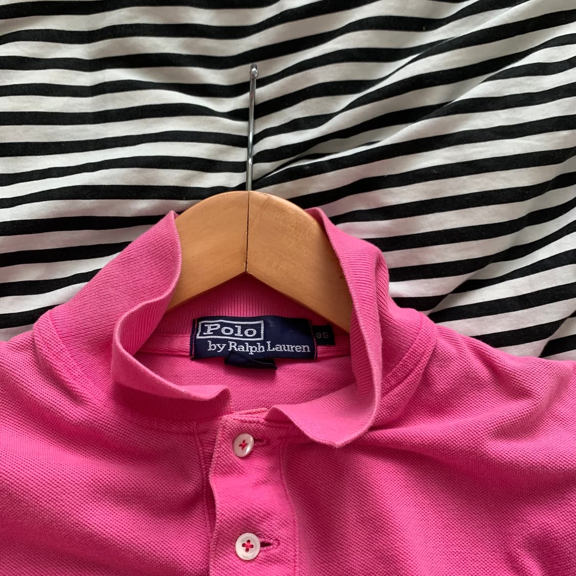 폴로 랄프로렌 핫핑크 반팔카라티 95 사이즈 상품이미지3
