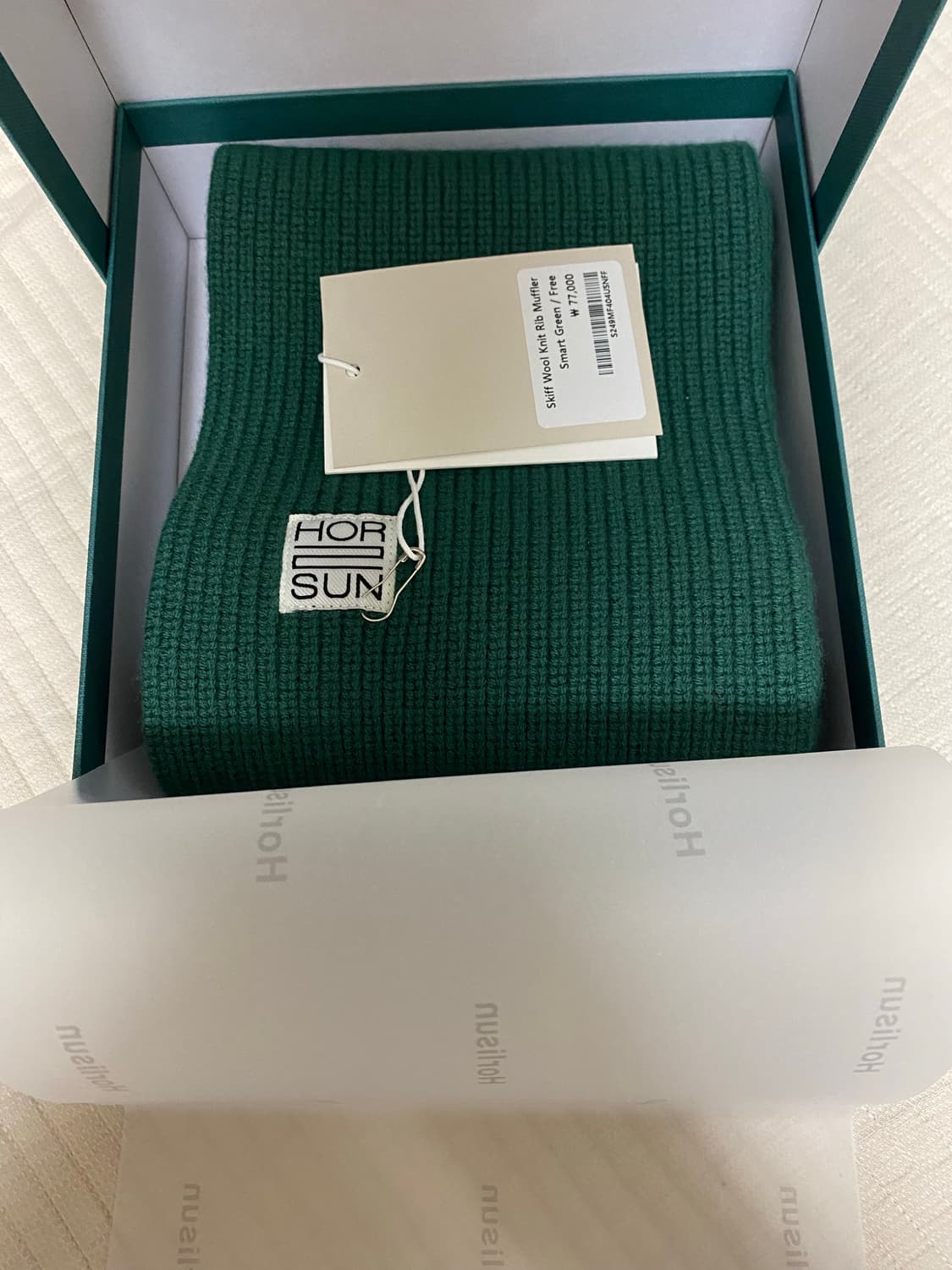 홀리선 울 니트 머플러 스마트 그린 상품이미지6