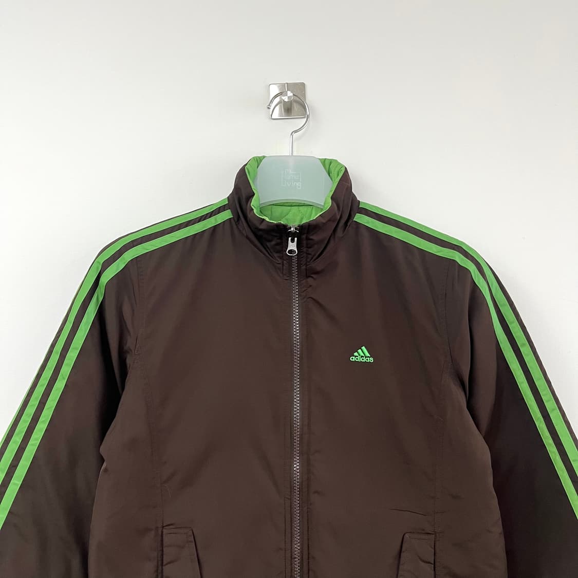 아디다스 리버시블 초코브라운 그린 양면 경량패딩 상품이미지5