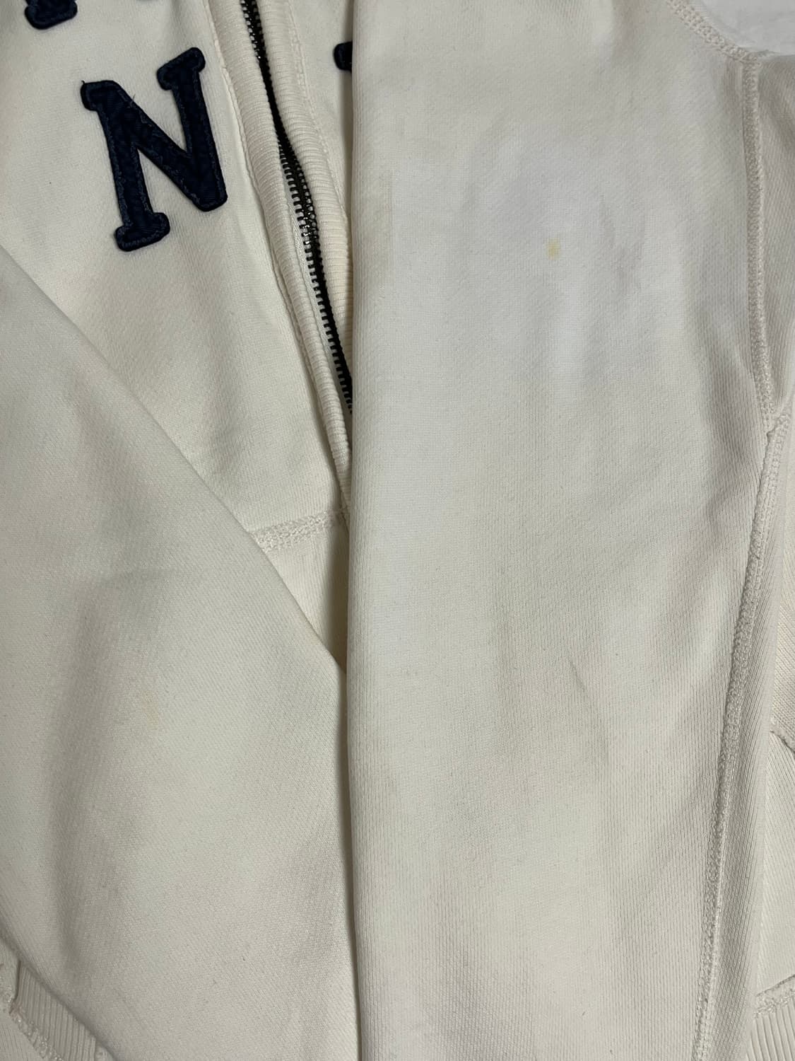 아베크롬비 피치 y2k 화이트 머슬핏 오버핏 후집 후드집업 상품이미지2