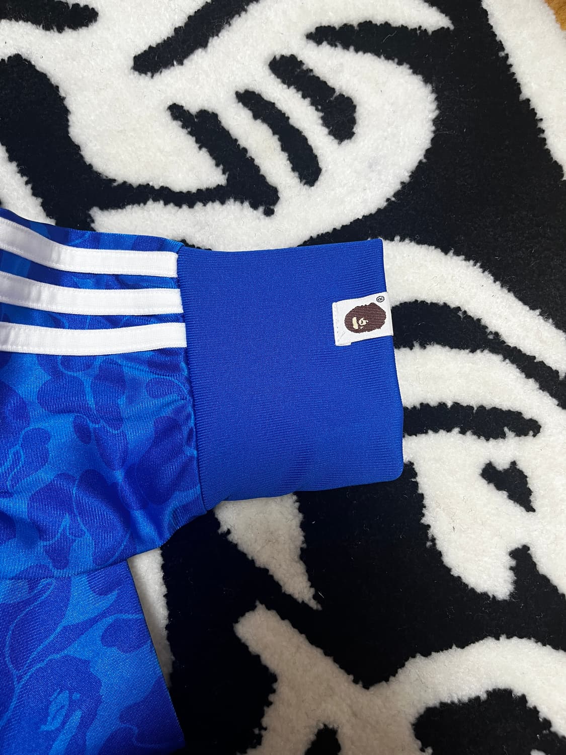 아디다스 x 베이프 올오버 프린트 트랙 탑 블루 - US 사이즈 져지 상품이미지7