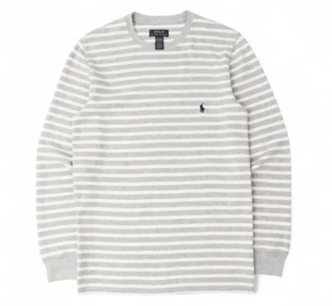 구해요) 폴로 그레이 스트라이프 와플티 상품이미지2