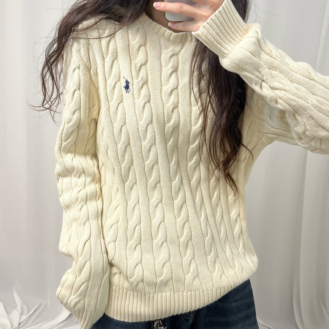 Polo Ralph Lauren ivory cable-knit 상품이미지3