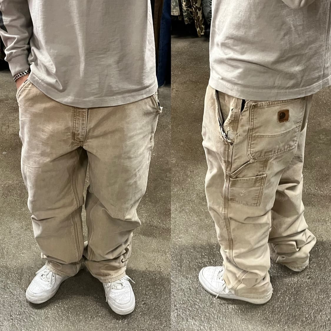 칼하트 B111 플란넬 라인드 카펜터 팬츠 (34“) 상품이미지1