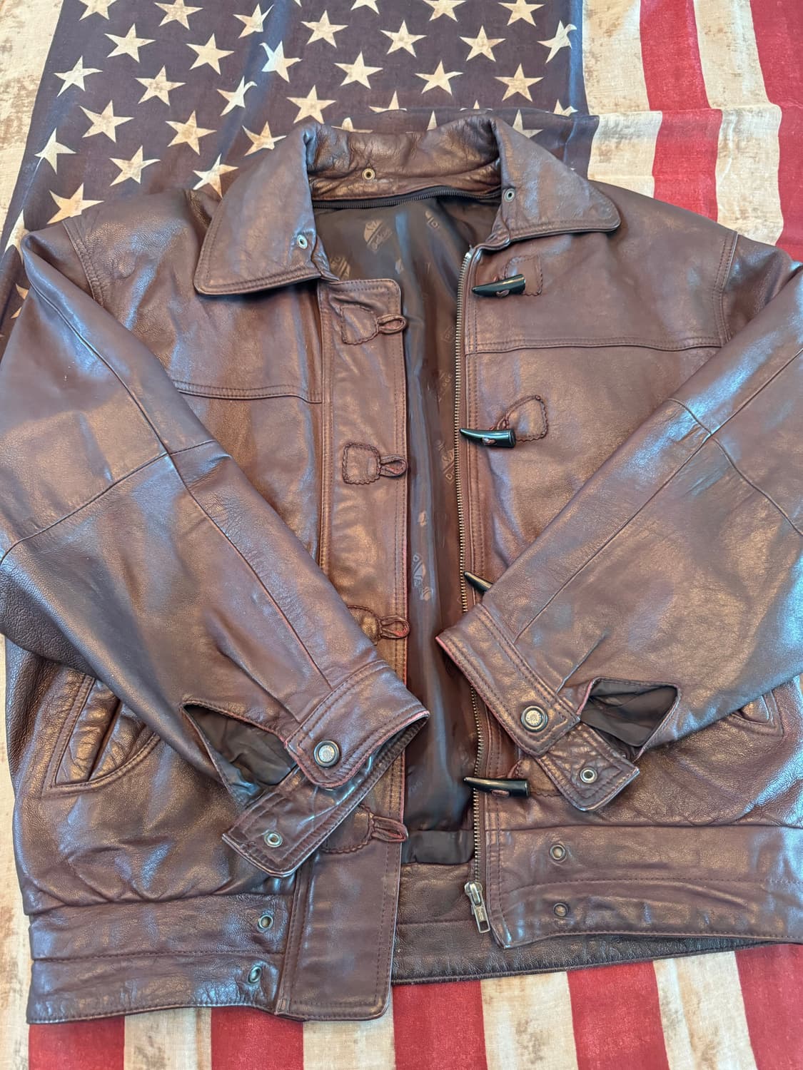 빈티지 크롭 레더자켓 상품이미지1