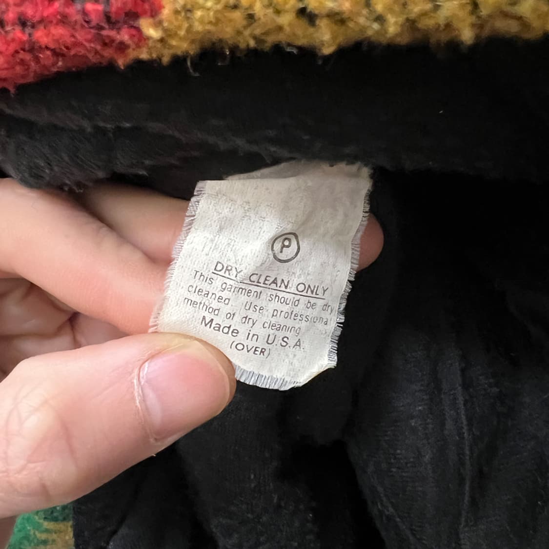 80s USA 아메리칸 잭 나바호 자카드 더플 자켓 XL 상품이미지4