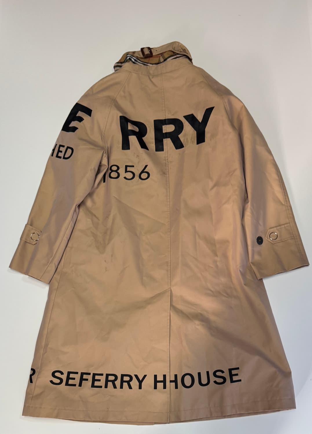 정품!! 여성 버버리 호스페리 프린팅 트렌치 코트 상품이미지2