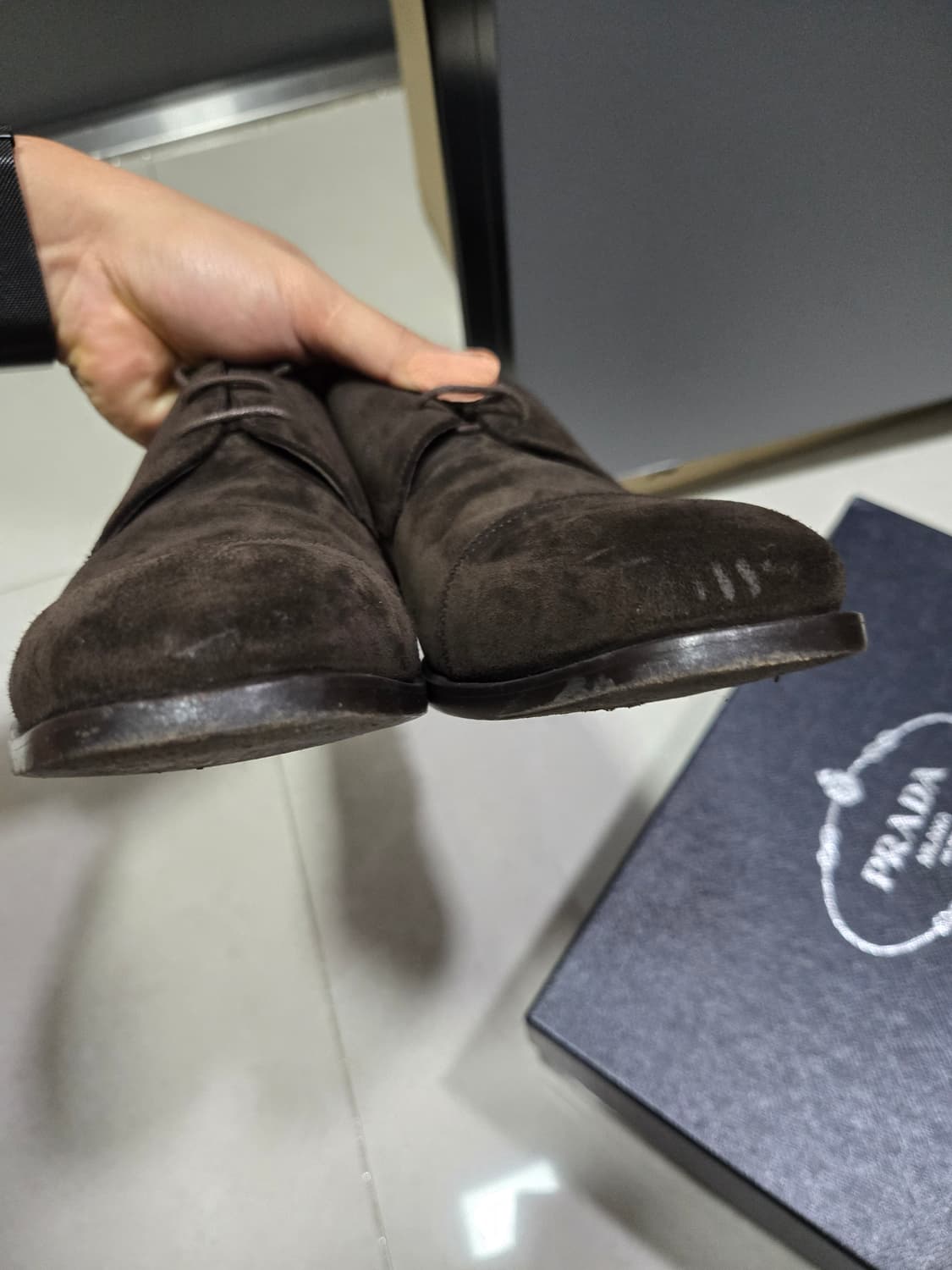 프라다 스웨이드 구두 상품이미지4