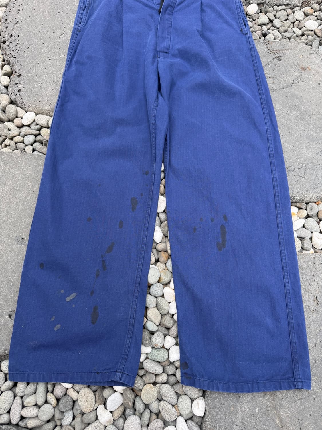 80s GERMAN INK STAINED HBT 헤링본 프렌치워크팬츠 상품이미지4