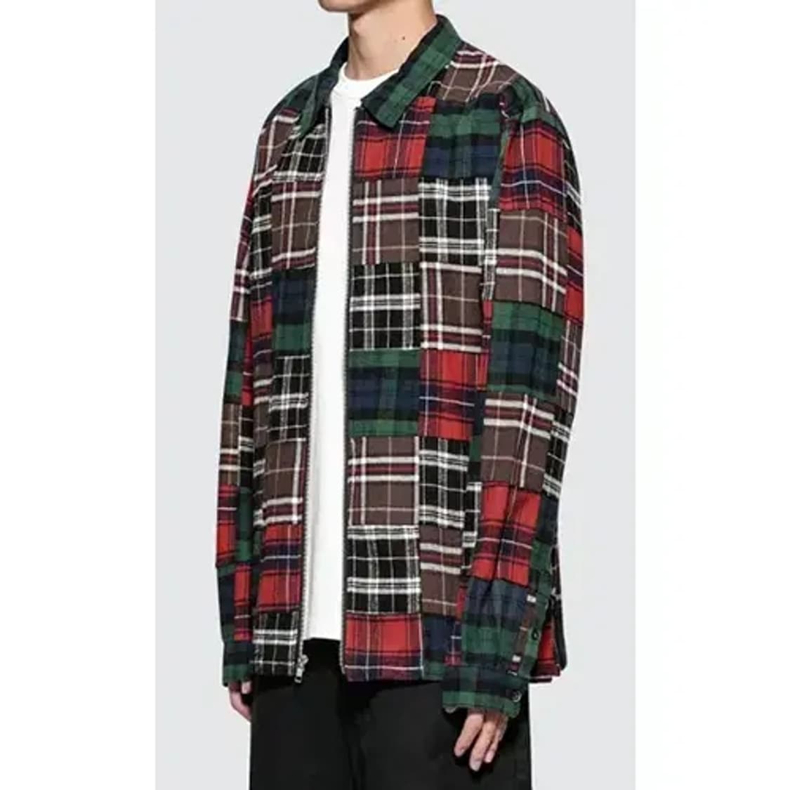 스투시 패치워크 플란넬 체크 셔츠 자켓 상품이미지1