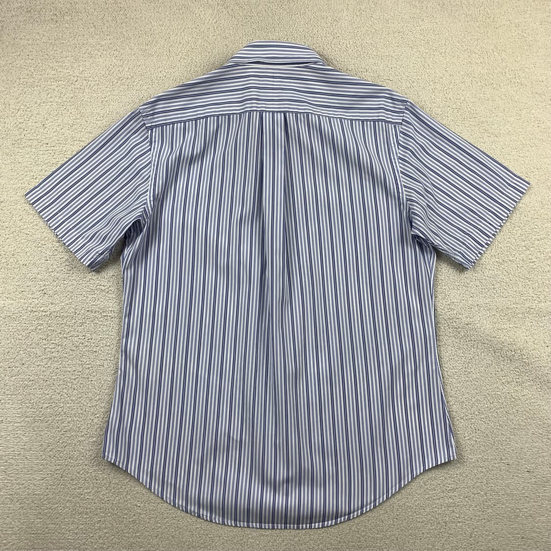 폴로 랄프로렌 포니로고 커스텀핏 네이비 스트라이프 하프셔츠 상품이미지2