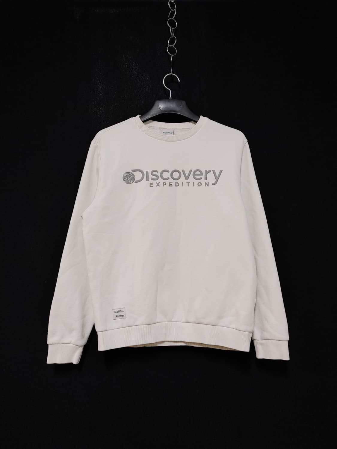 Discovery 디스커버리 안감기모 화이트 맨투맨 상품이미지1