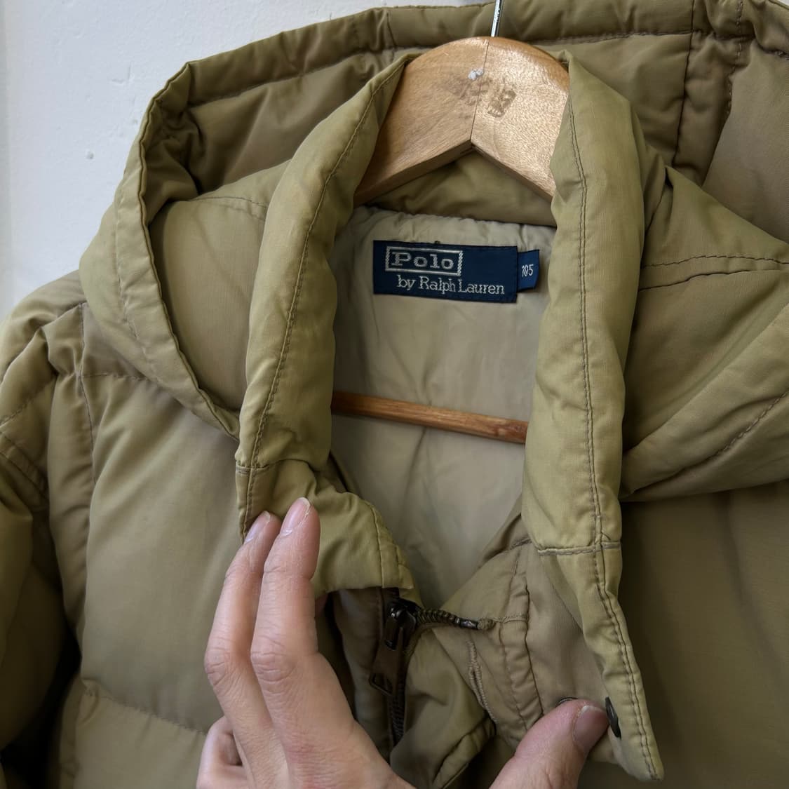 폴로 랄프로렌 00s 베이지 카라코람 패딩   상품이미지4