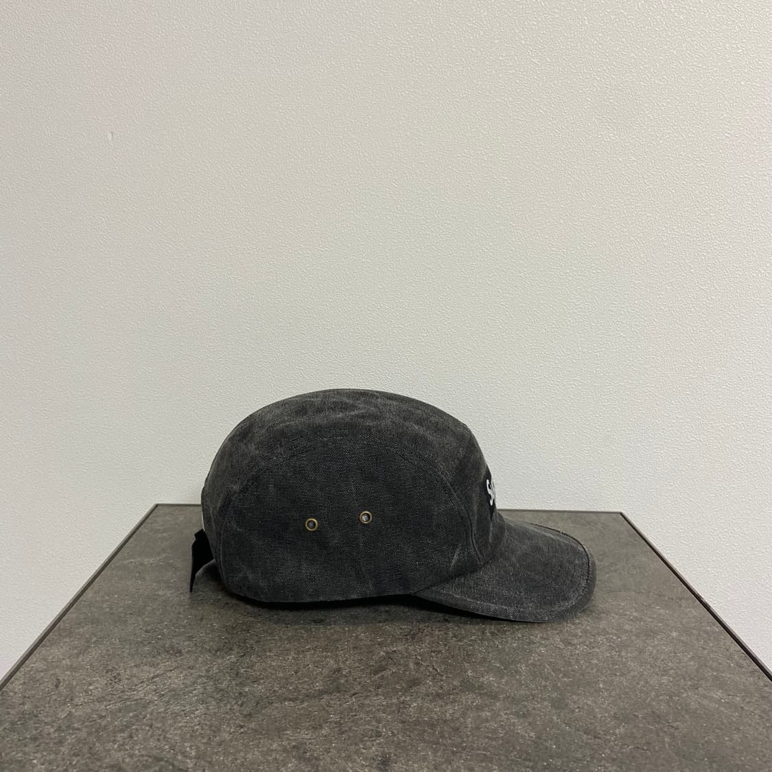 (OS) 슈프림 박스로고 캠프캡 모자 스톤 워시드 블랙 정품 상품이미지3
