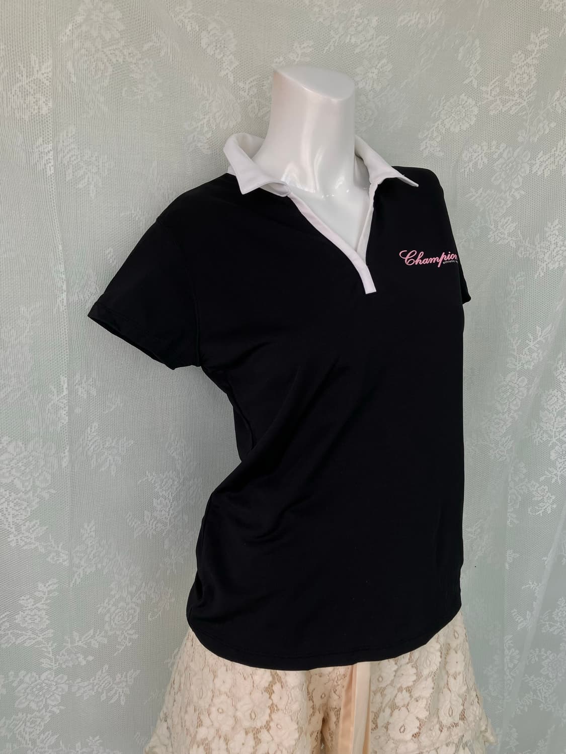 빈티지 챔피언 카라 트임 반팔 1122 모리걸 y2k 스트릿 갸루 펑키  상품이미지2