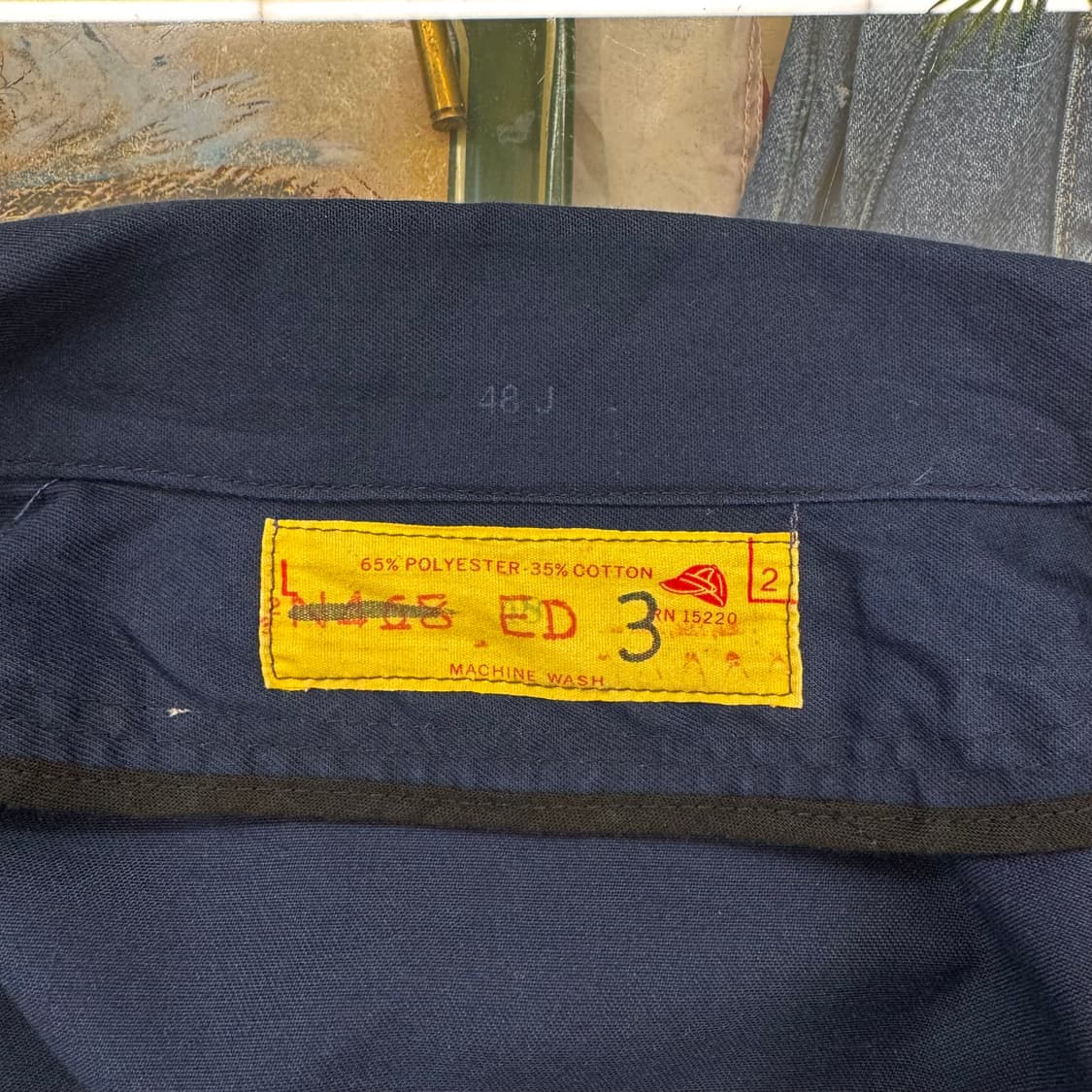 80s 레드캡 Red Kap 네이비 워크 자켓 made in USA  상품이미지6