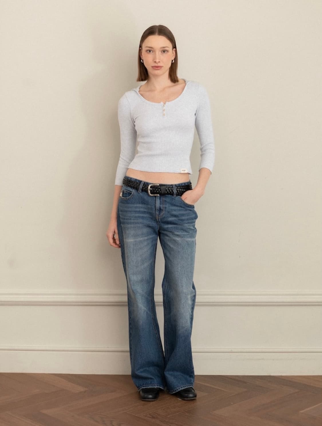 글로니(glowny) Malissa jeans 말리사진 미드블루 m 상품이미지2