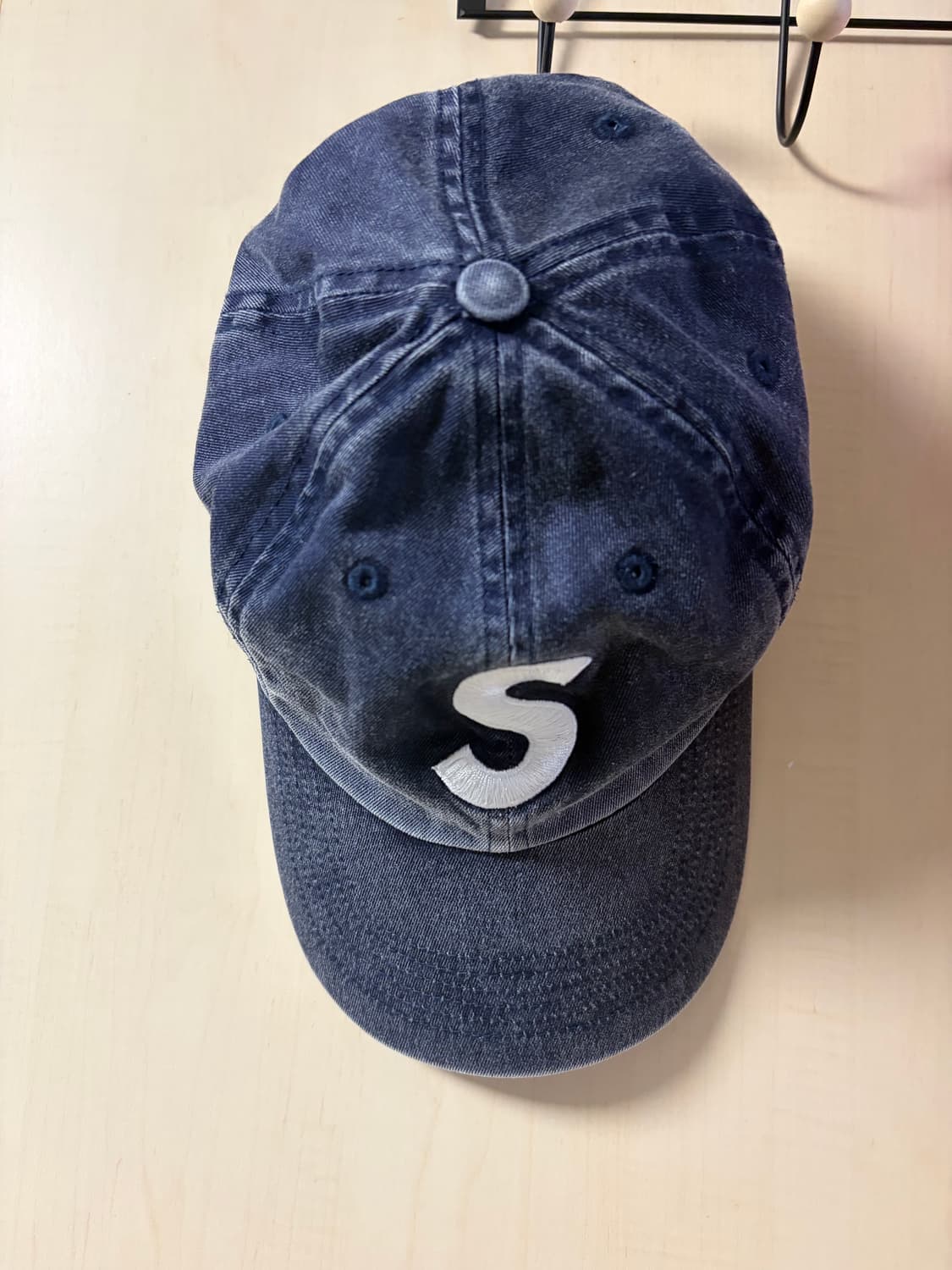 슈프림 피그먼트 S 로고 6패널 네이비 캡 모자 상품이미지1