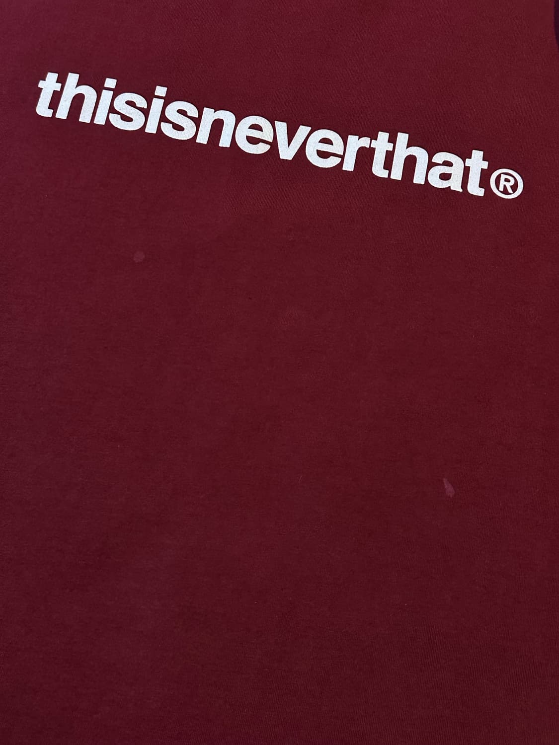 디스이즈네버댓 T-Logo 롱슬리브 긴팔 버건디 상품이미지5