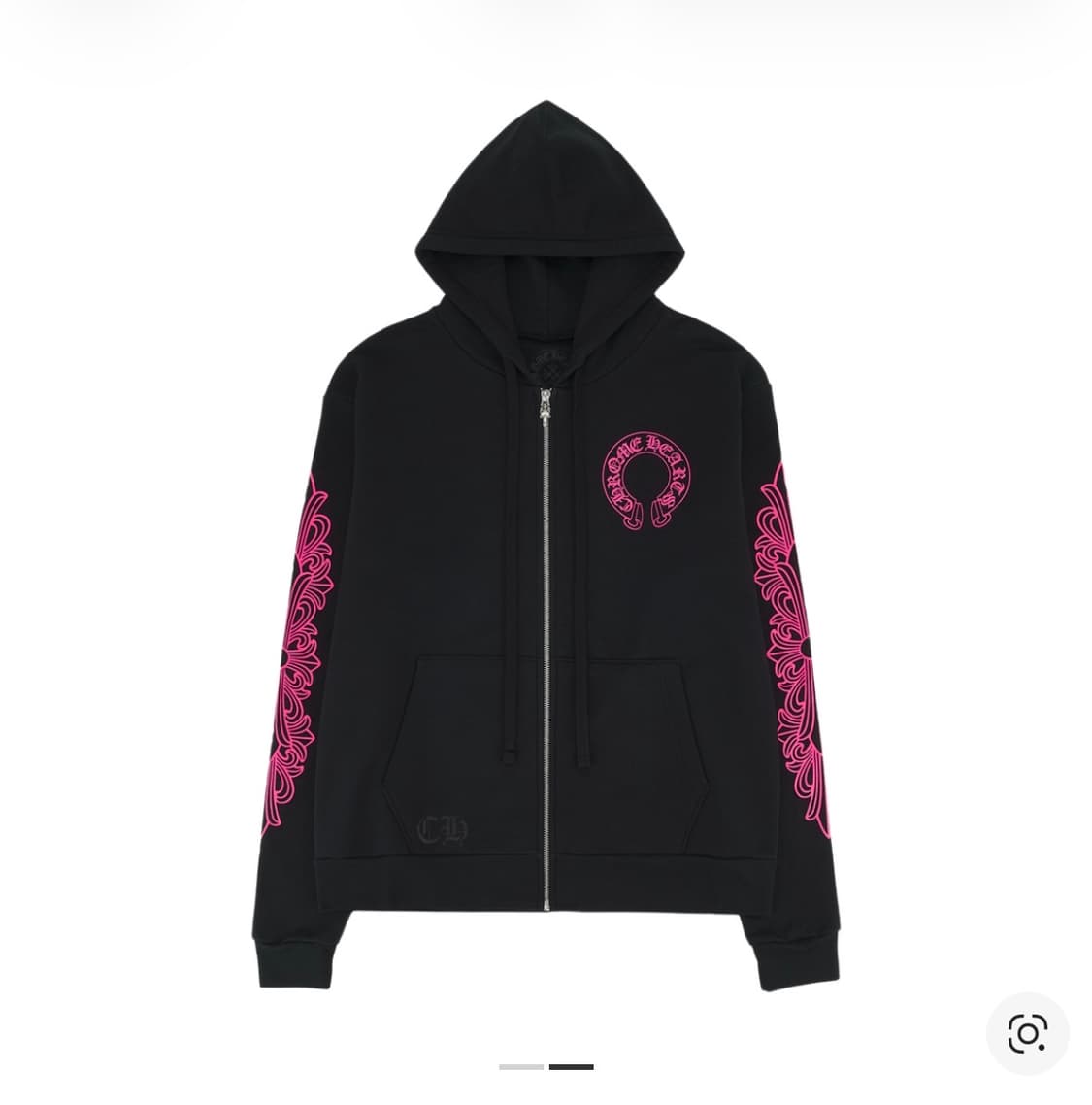 크롬하츠 홀스슈 후드 집업 블랙 핑크 상품이미지1